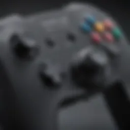 A close-up view of a Game Cube controller