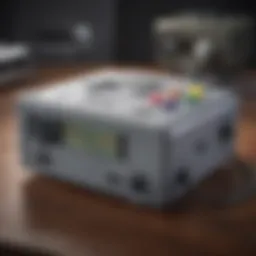 Vintage GameCube console with controller