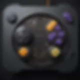 Abstract depiction of GameCube controller's unique button layout