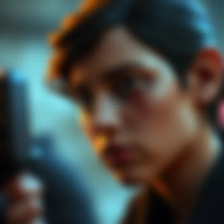 Character Depth in Horror Narratives A close-up of a character from a horror title, emphasizing storytelling.