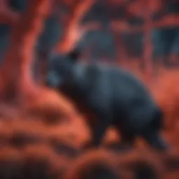 Infrared camera capturing wildlife at night