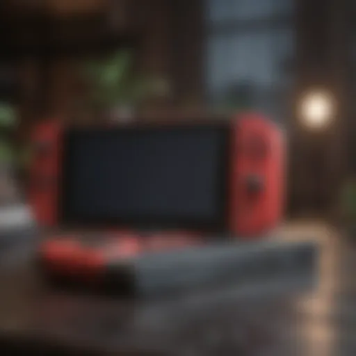 Showcase of Nintendo's latest game titles on a vibrant gaming console