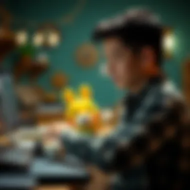 A player interacting with their Lucky Animal Crossing amiibo during gameplay