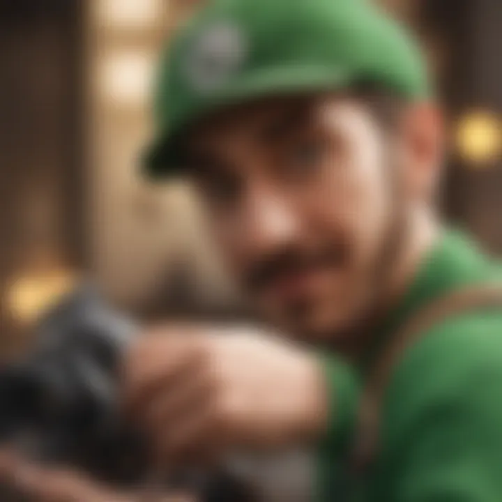 Gameplay mechanics featuring Luigi's unique abilities