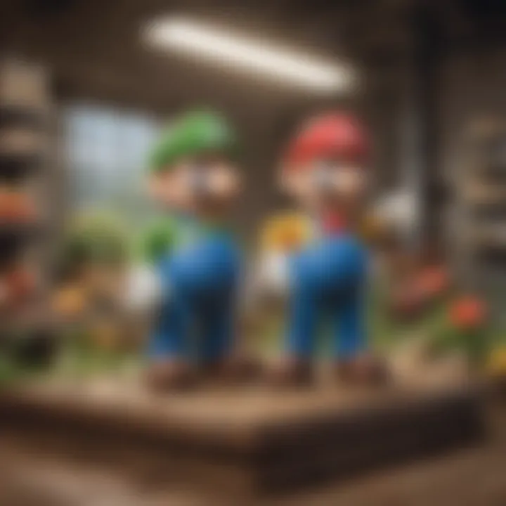 Mario and Luigi Diorama Set