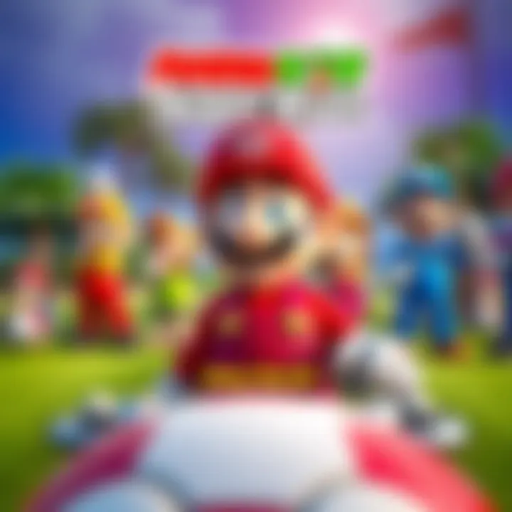Character Selection in Mario Golf: Super Rush A character selection screen highlighting Mario and his friends