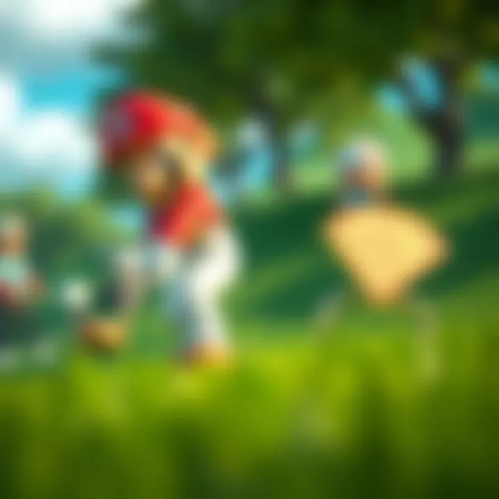 Innovative Golf Mechanics in Mario Golf: Super Rush Gameplay showcasing unique golf mechanics and power-ups