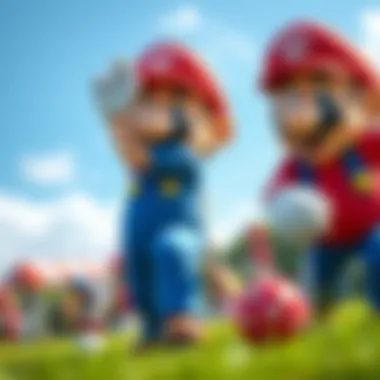 Exciting Multiplayer Gameplay in Mario Golf: Super Rush An exhilarating multiplayer match in action with dynamic gameplay