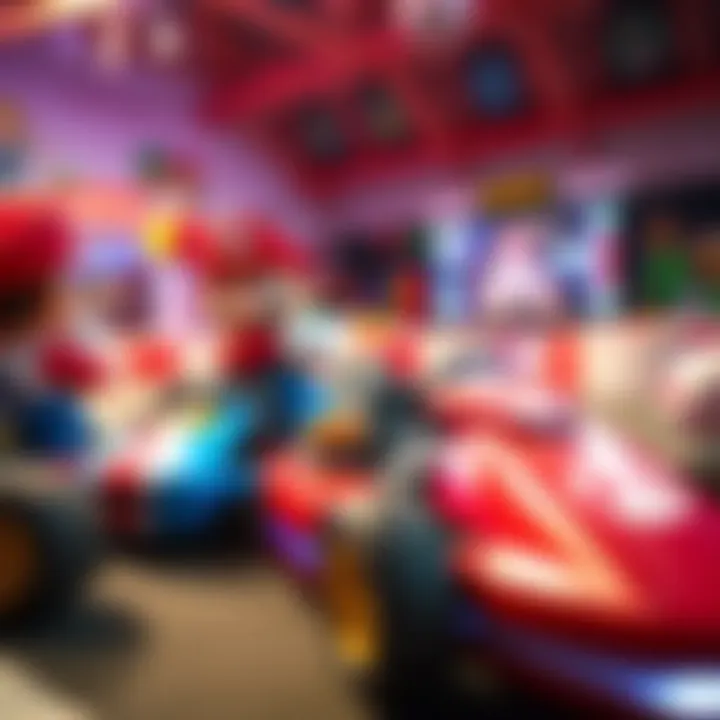 Multiplayer setup of Mario Kart 8 Deluxe on Nintendo Switch Lite