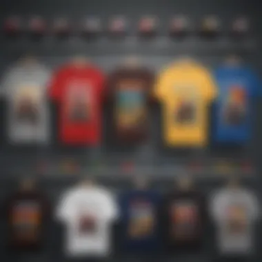 Variety of Mario Kart T-Shirt Styles Different styles of Mario Kart t-shirts displayed on hangers