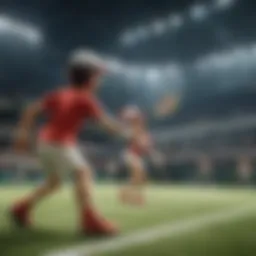 Showcasing a thrilling match in Mario Tennis Aces