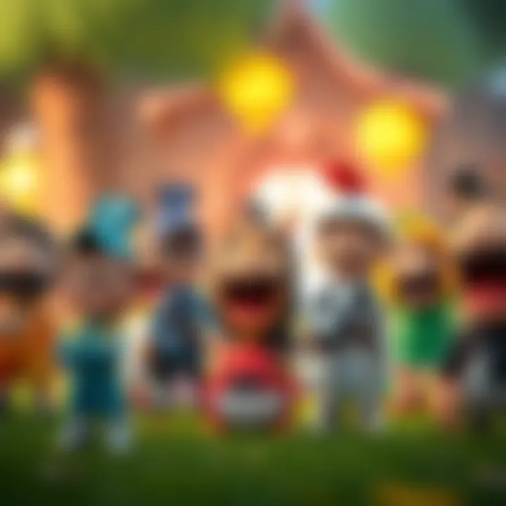 Diverse Characters in Miitopia A vibrant scene showcasing the diverse characters in Miitopia