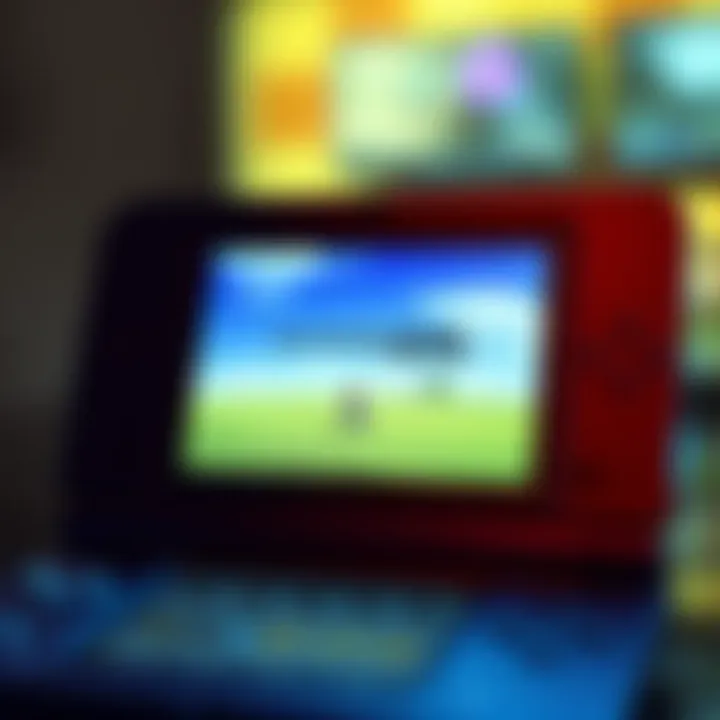 Innovative Screen Technology of the Nintendo DS Detailed view of the Nintendo DS screen technology