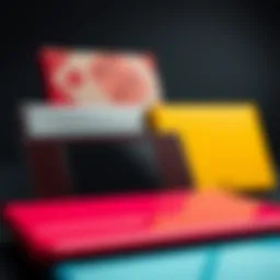 Aesthetic design of the Nintendo DSi cover showcasing various colors and textures.