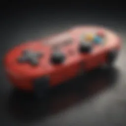 Illustration of a colorful Nintendo game controller