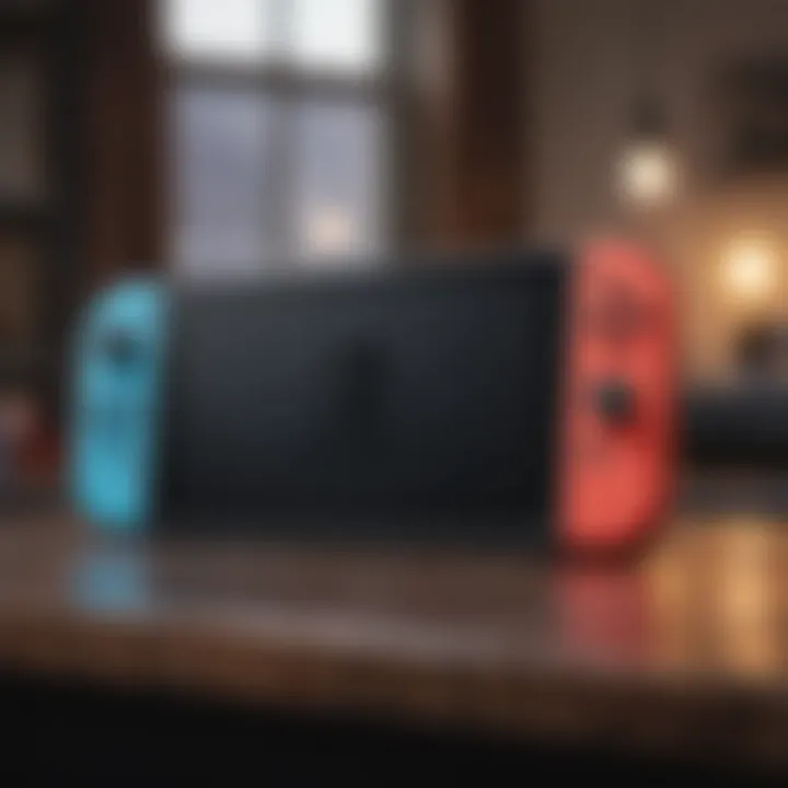 Artistic rendition of a Nintendo Switch console