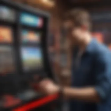 User Interaction with Nintendo Switch Arcade PAC User interacting with Nintendo Switch Arcade PAC