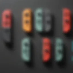Various designs of Nintendo Switch Case Grips showcasing unique aesthetics