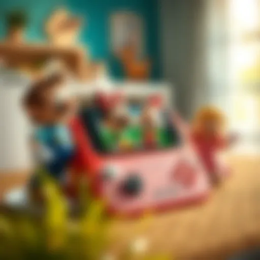 Engaging Characters in Nintendo Games Colorful game console with joyful characters