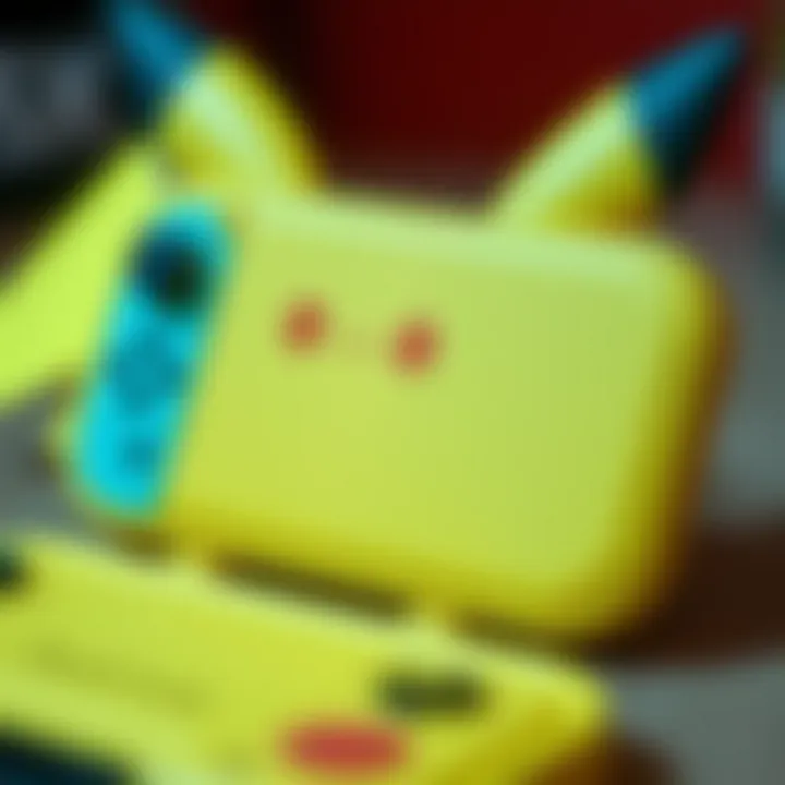 Close-up of the protective features of the Pikachu case
