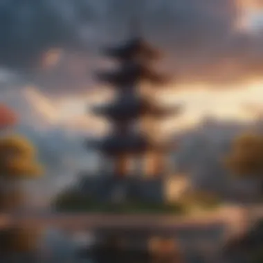 The Iconic Landmarks of Johto A vibrant depiction of Johto region showcasing iconic landmarks