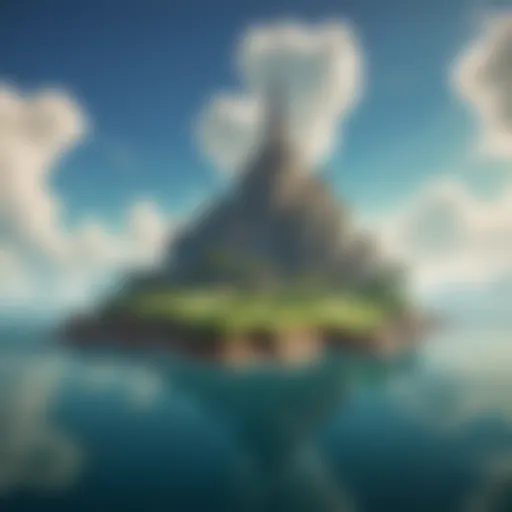 A serene landscape showcasing the floating islands of Skyward Sword, emphasizing the unique art style.