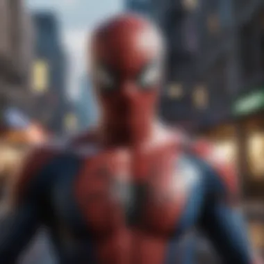 Spiderman using superpowers in gameplay