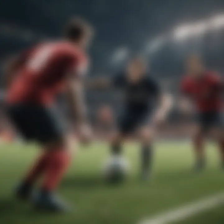 Strategic team play in a football game