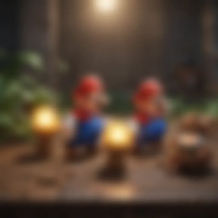 A depiction of various power-ups found in the Super Mario franchise