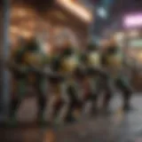 TMNT Arcade Game Characters in Action