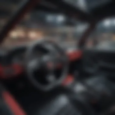 Realistic Racing Mechanics Simulation of a racing car interior with advanced mechanics displayed