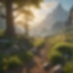 A breathtaking landscape from Breath of the Wild showcasing new terrains introduced in the DLC.