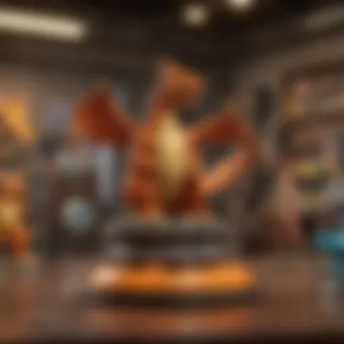 Collector's Display with Charizard Amiibo Collector's display featuring Charizard Amiibo among other figurines