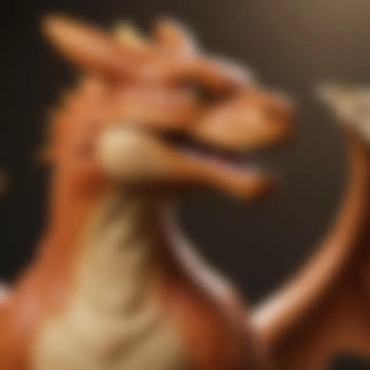 Close-up of Charizard Amiibo's unique features and detailing