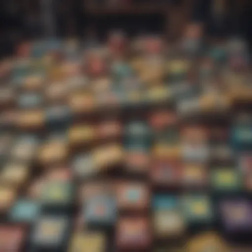 A beautifully arranged collection of First Generation Pokémon Booster Boxes, showcasing their unique artwork and branding.