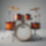 An elegant Wii drum set showcasing its vibrant colors and design.