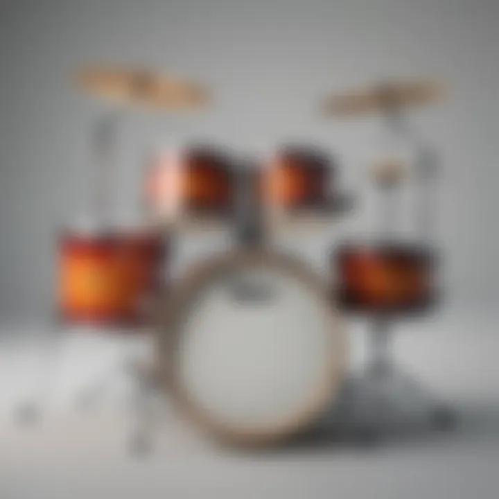 An elegant Wii drum set showcasing its vibrant colors and design.