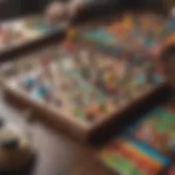 Vibrant board game setup showcasing various characters