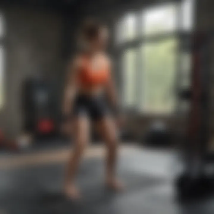 A screenshot showcasing an in-game exercise routine