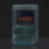 Close-up view of the Game Boy Macro showcasing its vibrant screen.