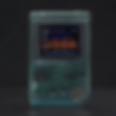 Close-up view of the Game Boy Macro showcasing its vibrant screen.