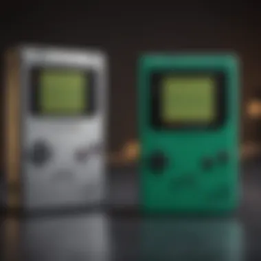 Side-by-side comparison of the Game Boy Macro and a traditional Game Boy.