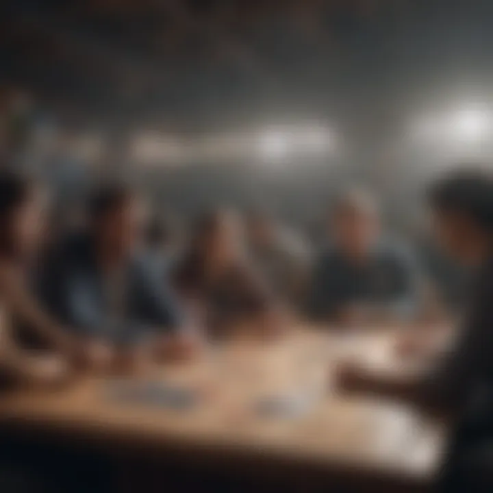 An intense discussion among players during a voting session