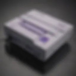 A vintage Super Nintendo console showcasing its iconic design.