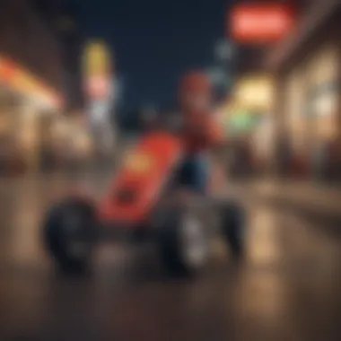 A scene showcasing McDonald's themed Mario Kart merchandise