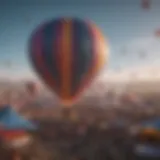 A vibrant balloon festival showcasing a myriad of colors in the sky