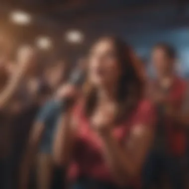 Excitement of Karaoke Gameplay A vibrant scene showcasing players enjoying karaoke on Nintendo Switch.