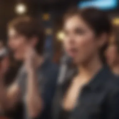 Social Dynamics of Karaoke Gaming An engaging social gathering centered around karaoke gaming.