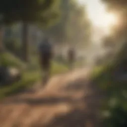 A vibrant landscape showcasing the digital world of Tom running game with dynamic environments.