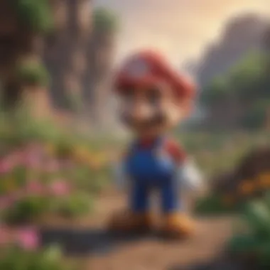 Character Design and Influence An iconic character from Paper Mario standing in a colorful landscape